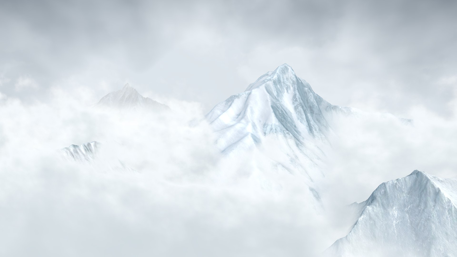 Montaña entre nubes